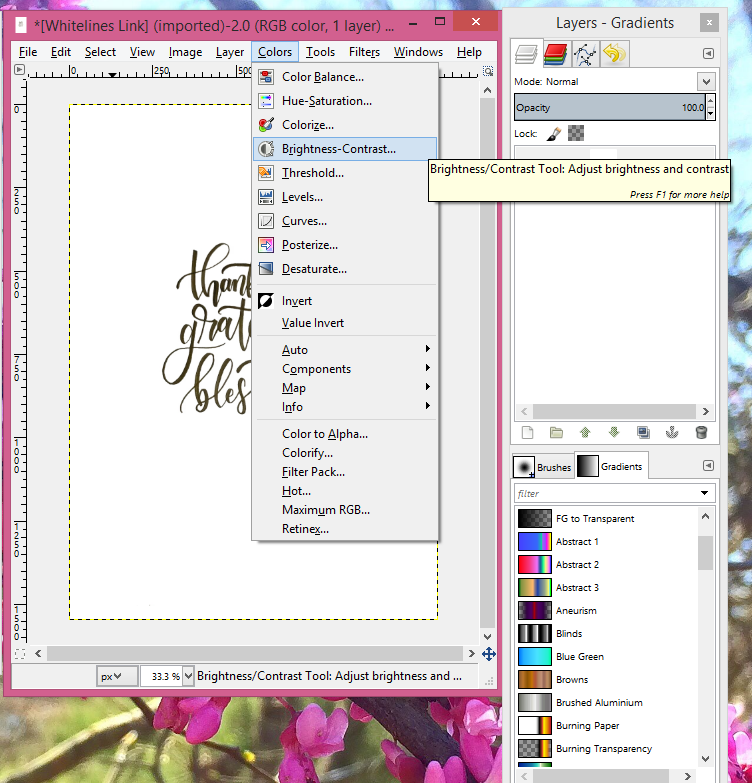 Brightness and contrast